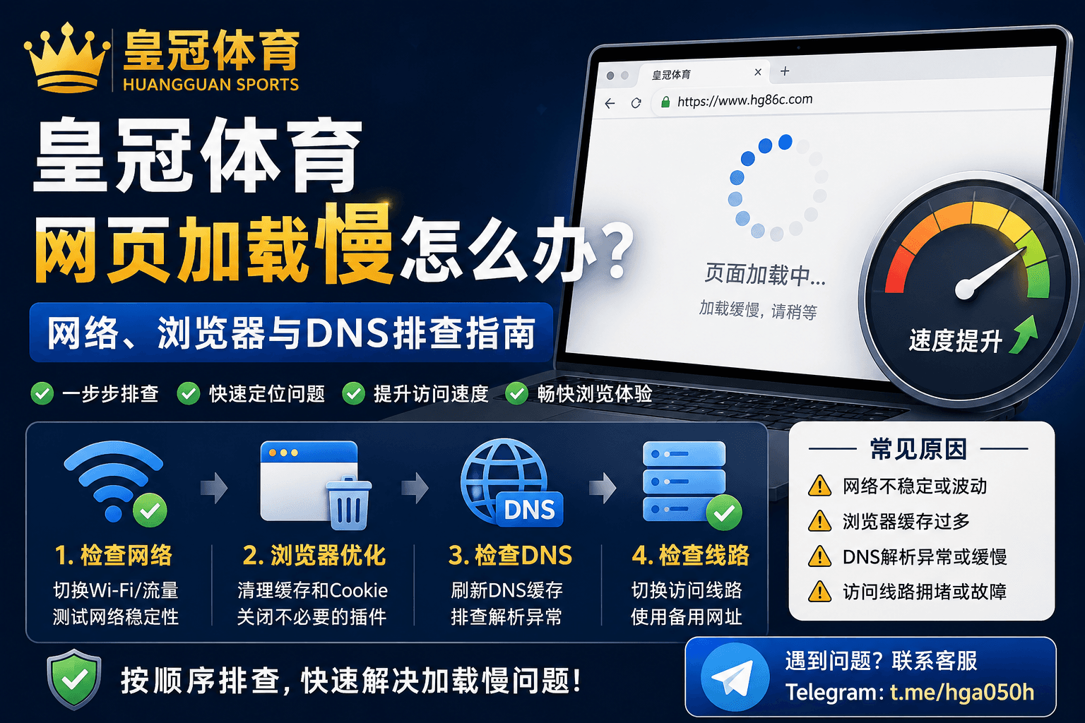 皇冠体育网页加载慢怎么办？网络、浏览器与DNS排查指南